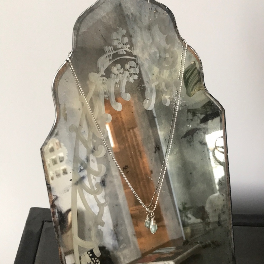 sterling silver Seaglass necklace